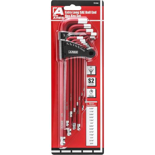 13-Piece Extra Long SAE Ball End Hex Key Set