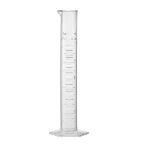 EleXAR 50mL Transparent PVC Graduated Cylinder