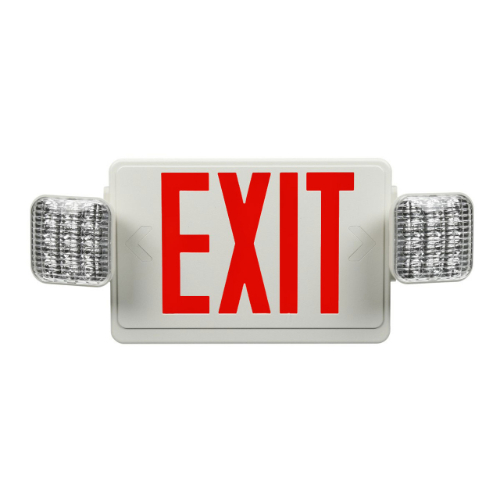 Self-Testing LED Exit Sign with Emergency Lights