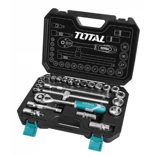 TOTAL 25-Piece 1/2" Drive Socket Set