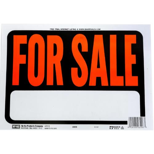 Hy-Ko "For Sale" Sign
