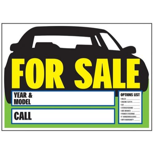 Hy-Ko "Car for Sale" Sign