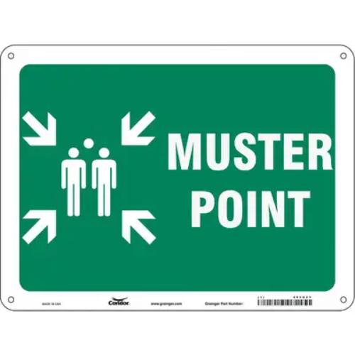 Condor Muster Point Safety Sign
