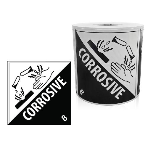 Corrosive Hazard Warning Sticker