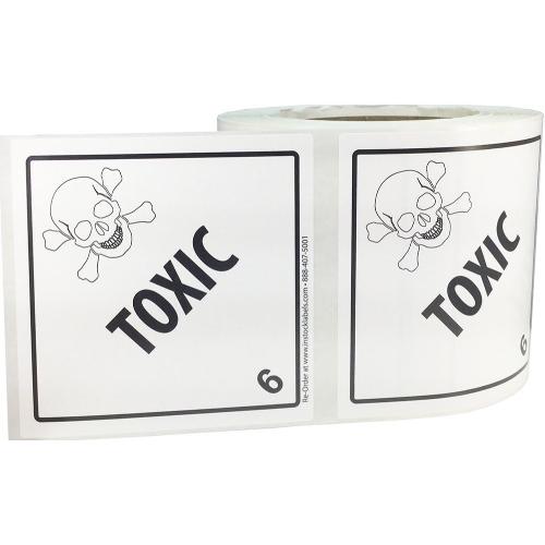 Toxic Hazard Warning Sticker
