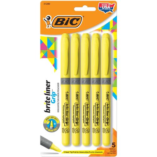 BIC Highlighters (5-Pack)
