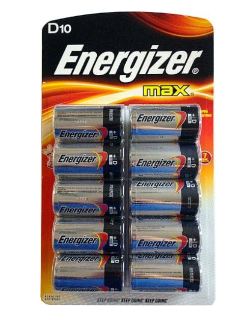 Energizer Max D10 [1 Pack 10 Per Pack]