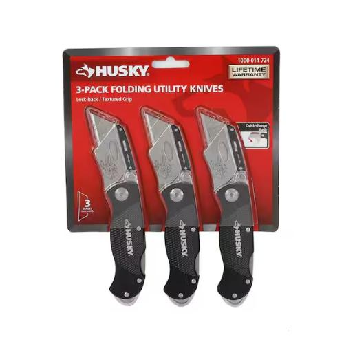 3-Pack Folding Utility Knives