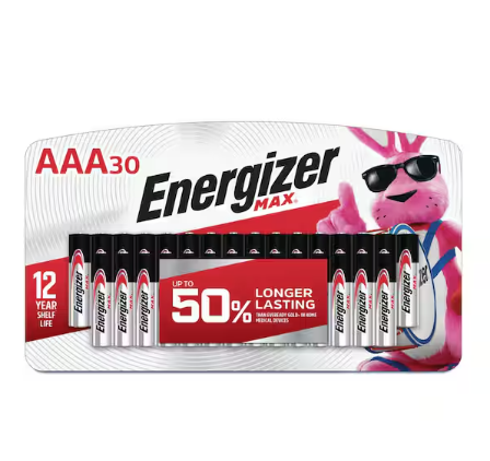 Aaa 30 Energizer Max [2 Pack 30 Per Pack]