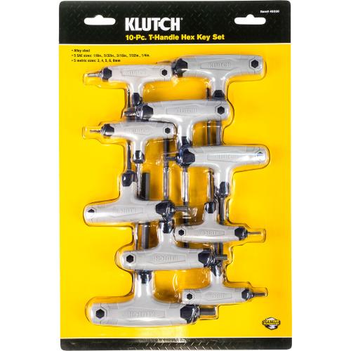 10-Piece Klutch T-Handle Hex Key Set
