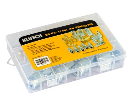 Klutch 20-Piece 1/4" Air Fitting Kit