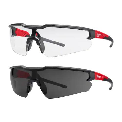 2-Piece Clear and Tint Anti-Scratch Safety Glasses