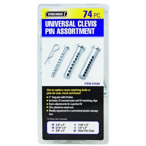 Universal Clevis Pin Assortment 74pc