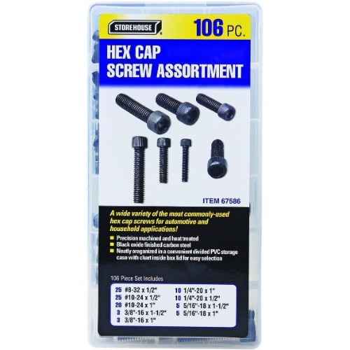 Hex Cap Screw Assortment 106pc