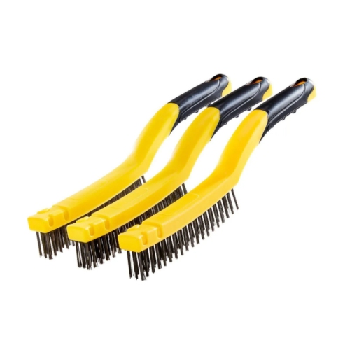 3 Pack Wire Brushes for removing Paint rust scales solder cleaning threads tires and more Item 45661