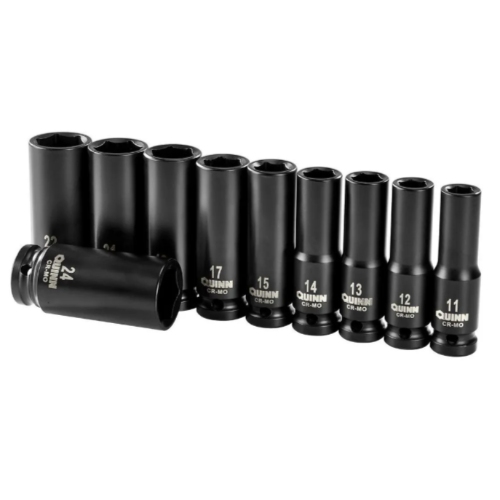 Quinn 10 pc 1/2” Drive Deep Impact Socket Set Metric