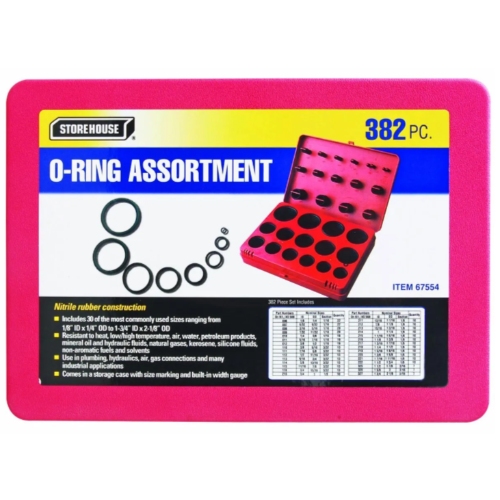 StoreHouse 382 Pc O-Ring Assortment