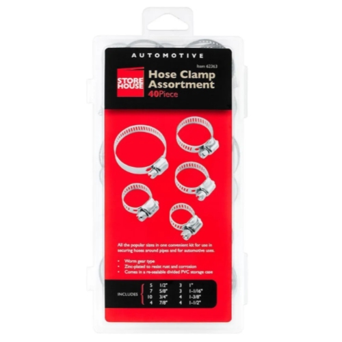 StoreHouse Automotive Hose Clamp Assortment 40pc