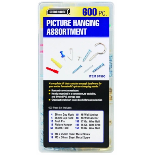 StoreHouse 600 pc Picture Hanging Assortment