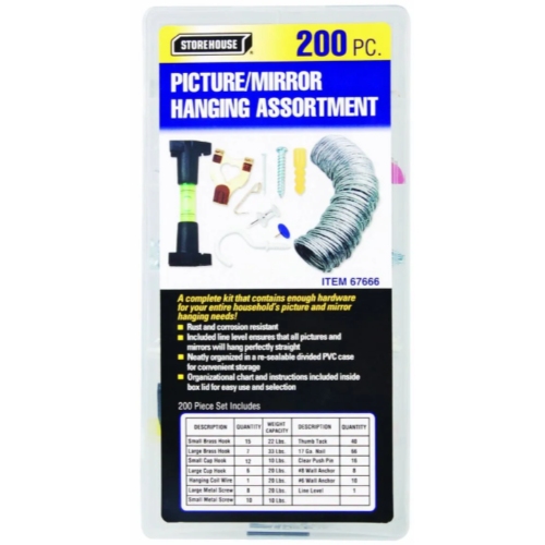 Storehouse Picture / Mirror Hanging Assortment 200 pc