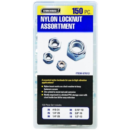 Storehouse 150 Pc Nylon Locknut Assortment