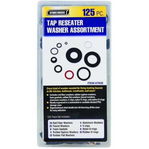Storehouse 125pc Tap Reseater Washer Assortment