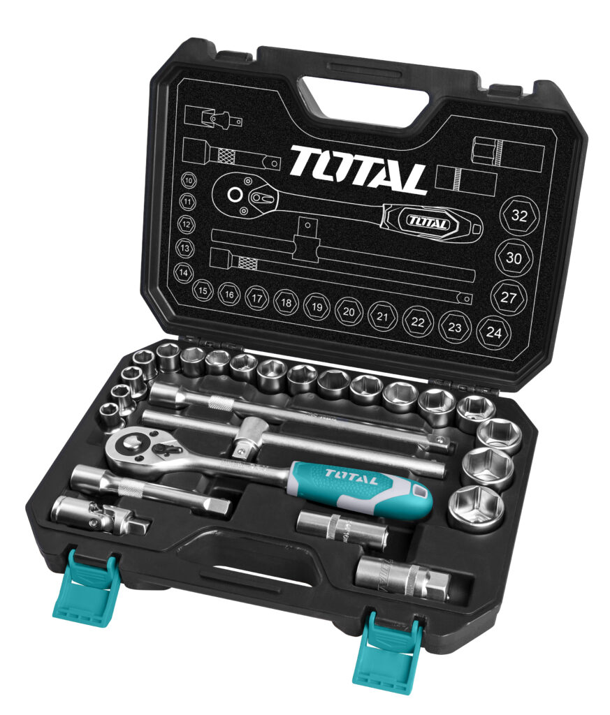 Total 25Pcs 1/2" Socket