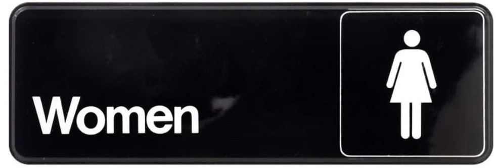 Hillman 3X9 Women Washroom Sign