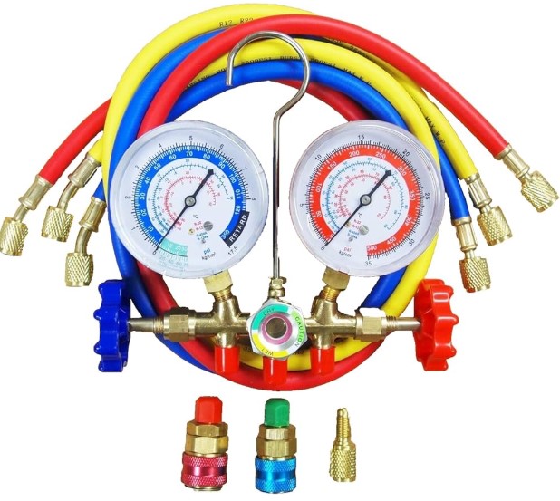 Mofeez R134A R12 R22 Ac Manifold Gauge Set