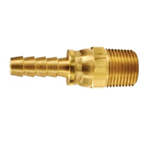 Male Hose Barb Shank 1/4" Npt Brass