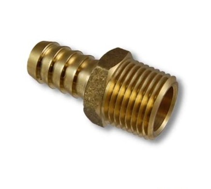 Male Hose Barb Shank 3/8" Npt Brass