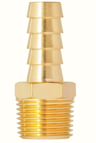 Male Hose Barb Shank 1/2 Hose To 3/8" Npt Brass