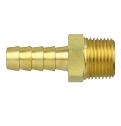 Male Hose Barb Shank 3/4" Npt Brass