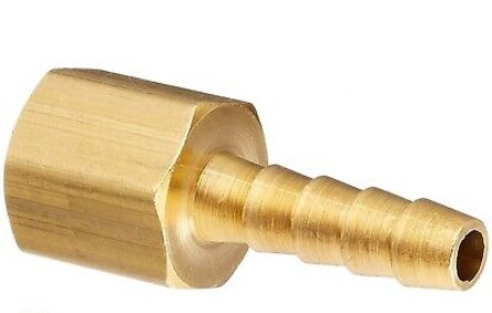Female Hose Barb Shank 5/16" Hose To 1/4" Npt Brass