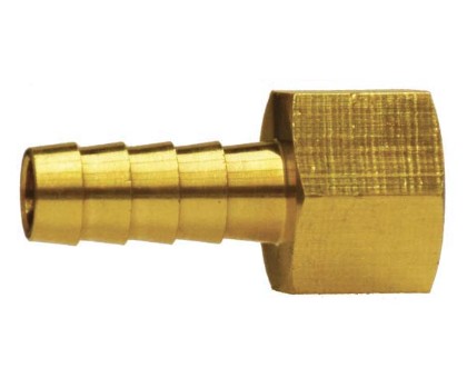 Female Hose Barb Shank 3/8" Npt Brass