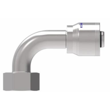 DKO FEMALE SWIVEL 90° ELBOW (HEAVY DUTY) 24° CONE SEAT x -16 HOSE BARB
