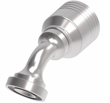 EATON FITTING (PERM) 4-SPRL 61-FLANGE 45° ELBOW x -08 HOSE BARB