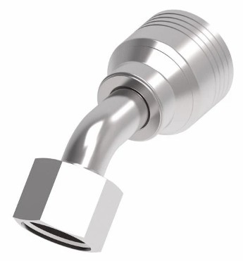 EATON 4S 45° ELBOW -10 FEMALE O-RING SEAL SWIVEL x -10 HOSE BARB