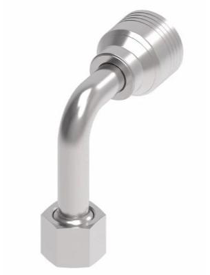 EATON 4S 90° LONG DROP -10 FEMALE O-RING SEAL SWIVEL x -10 HOSE BARB
