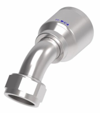 EATON 4WS  45° ELBOW FEMALE JIC CRIMP FITTING|-20 FJIC x -20 HOSE BARB