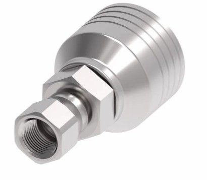 EATON 4WS 37° SWIVEL CRIMP FITTING|-08 FJIC x -08 HOSE BARB