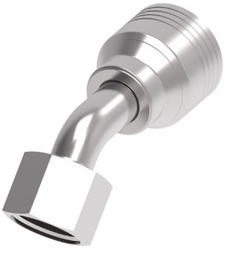 EATON 4WS 45° ELBOW|-08 FEMALE O-RING FACE SEAL x -08 HOSE BARB