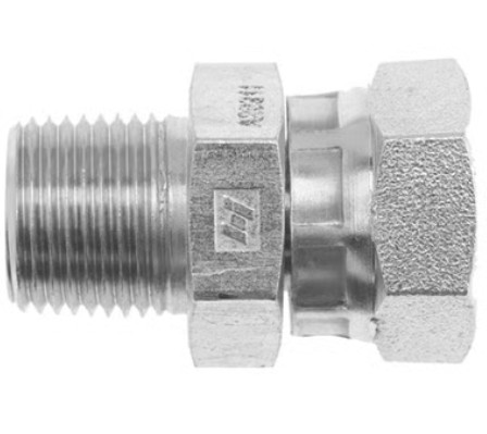 3/8" MALE NPT PIPE x 3/8" FEMALE JIC (STRAIGHT)