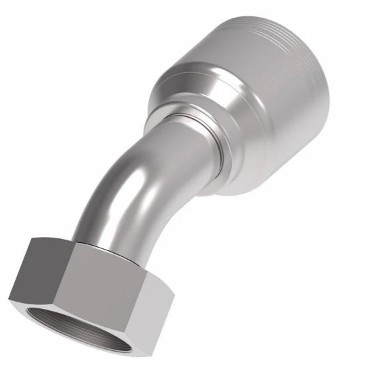 Aeroquip 6 Wire Female Dko/Din 24° Swivel Crimp Fitting 45° Elbow
