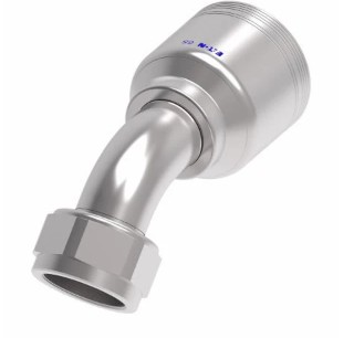 EATON 6 WIRE #20 FEMALE JIC 37° SWIVEL 45° ELBOW x HOSE END SIZE 20 (1 1/2")