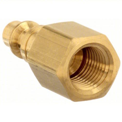 1/4 Indl Nipple, 1/4 NPTF, Brass 850739