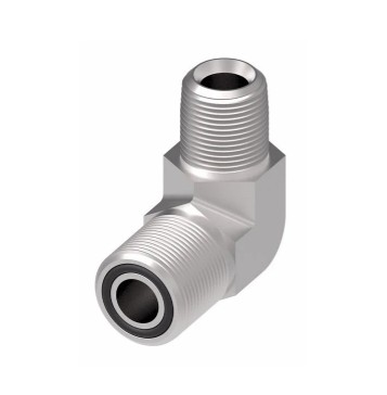 EATON 90° ELBOW 1/2" MALE FEMALE FLARE x 1/2" MALE NPTF