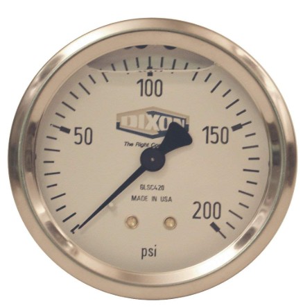 Liquid Filled Stainless Steel Case 0-600 Psi 2-1/2" O.d.