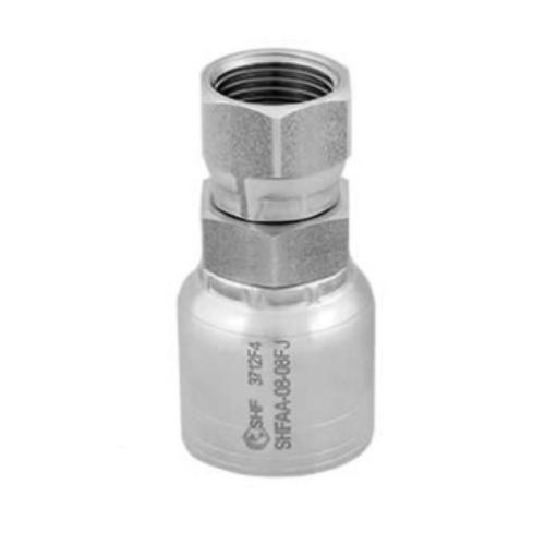 316 Stainless Steel Aa Series Straight Hose Fitting, 1/4? Hose X 1/2? Din 24° Heavy Male (8S), Crimp Style