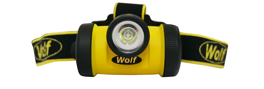 Wolf Zone 0 LED Headtorch supplied with 3 x AA batteries